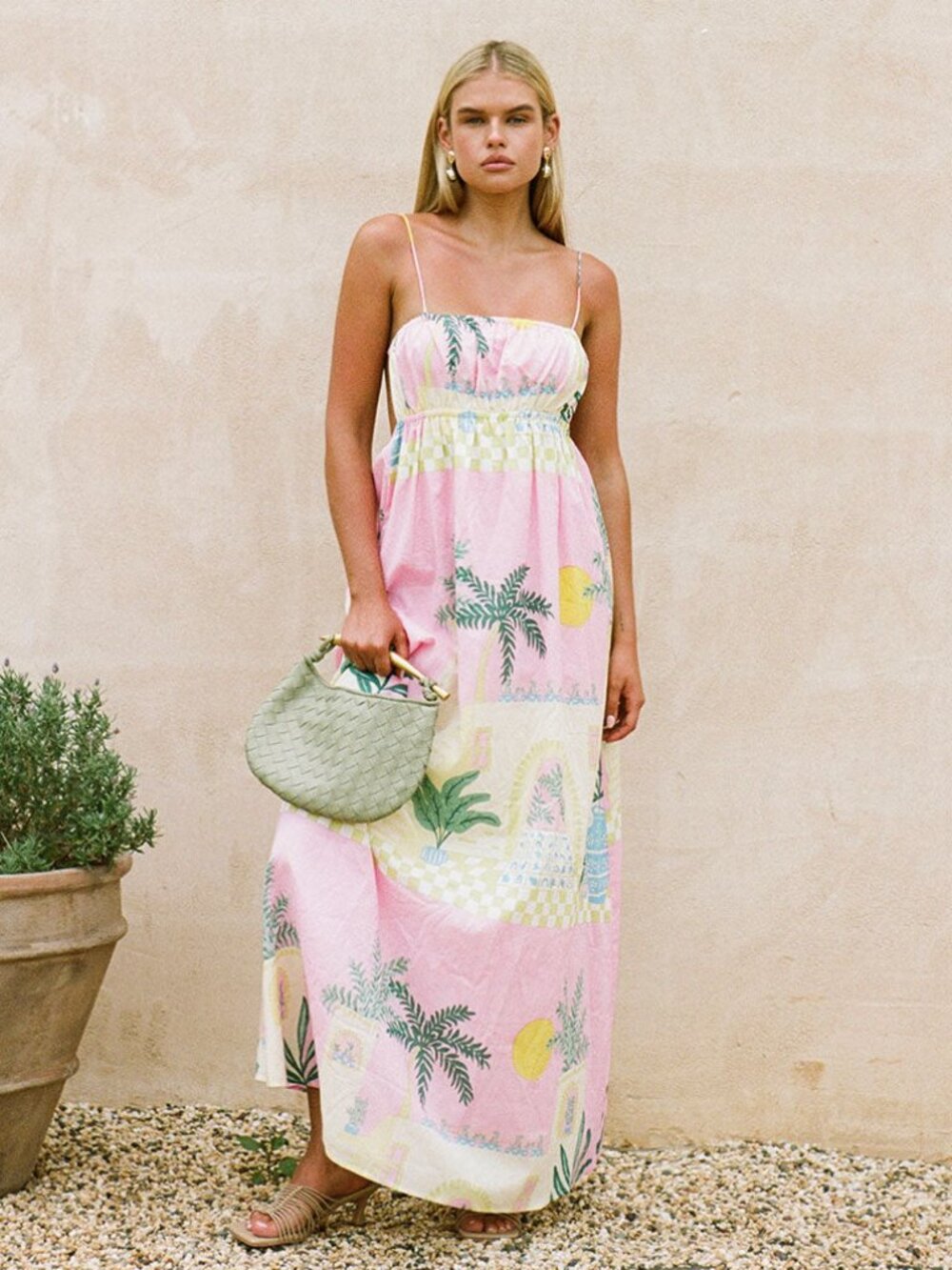 SABO Catie Maxi Dress in Vista Pink
